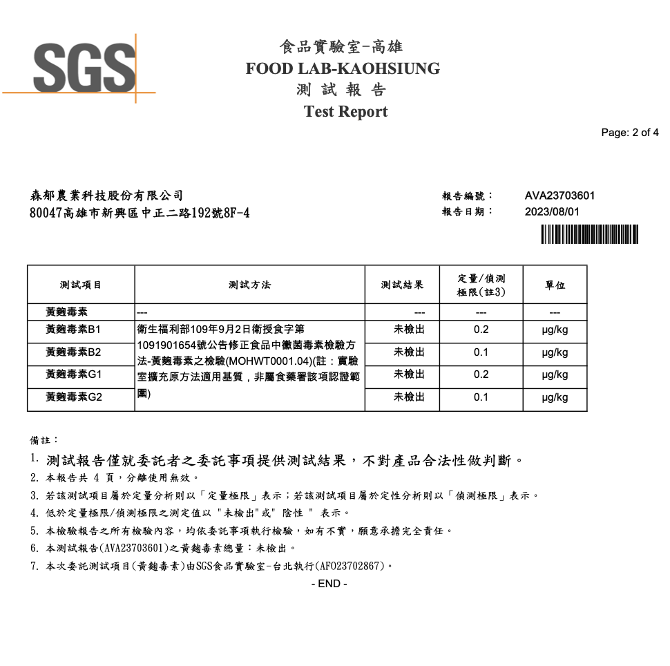 森郁農科 認證與專利