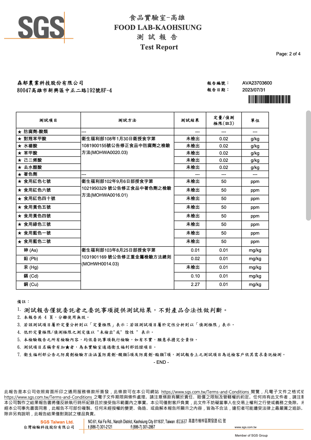 森郁農科 認證與專利